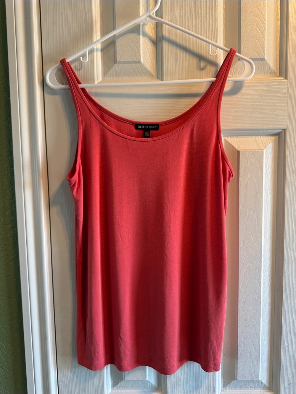 EILEEN FISHER Coral Strechy Silk top